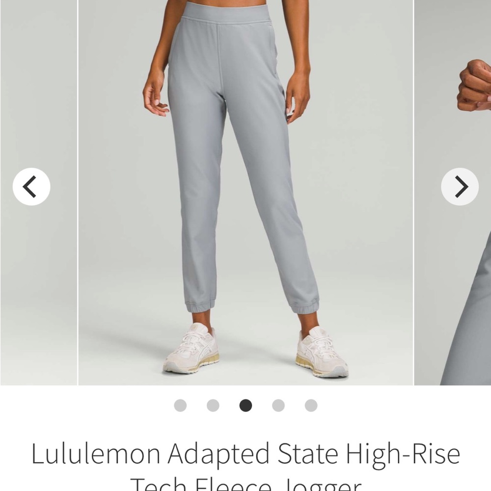 Lululemon adapted state high rise fleece jogger rhino grey size 2